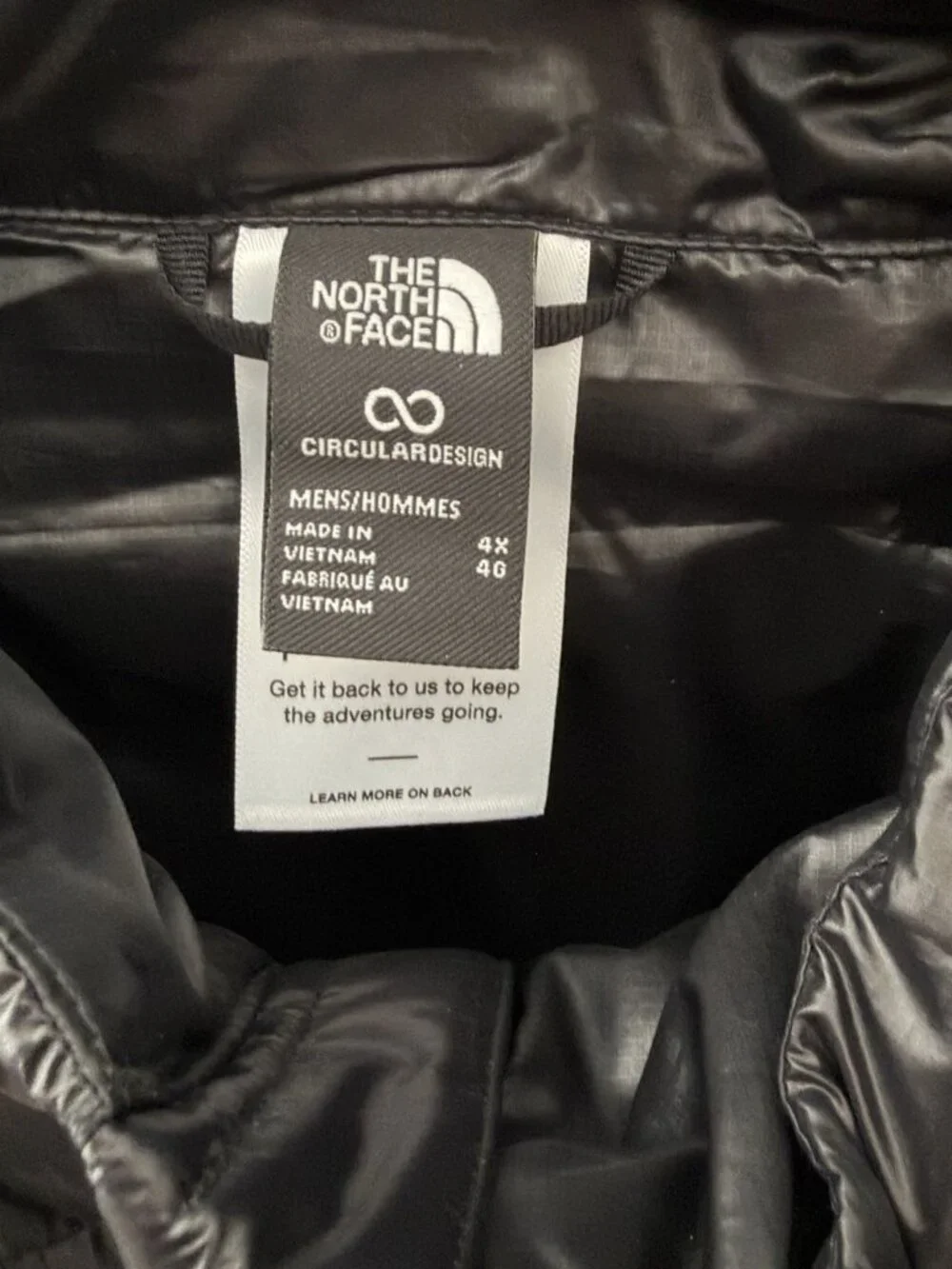 The North Face ThermoBall Jacket Mens 5X Big Tall Summit Black Packable Coat
